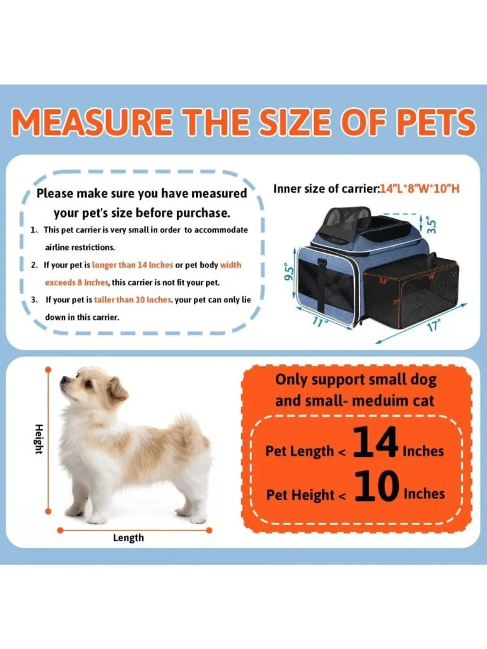 NIB Expandable Pet Carrier 17